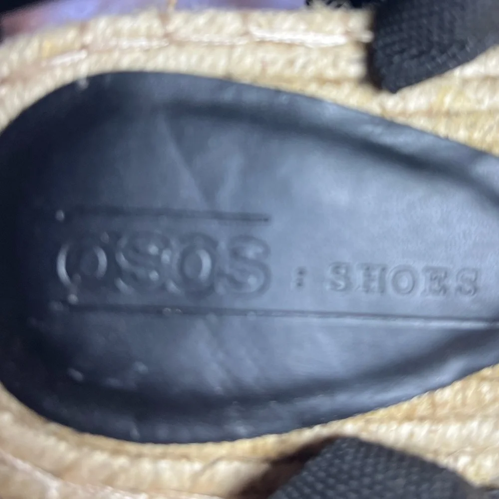 ASOS Floral Embroidered Espadrille Flats UK 4 US 6
